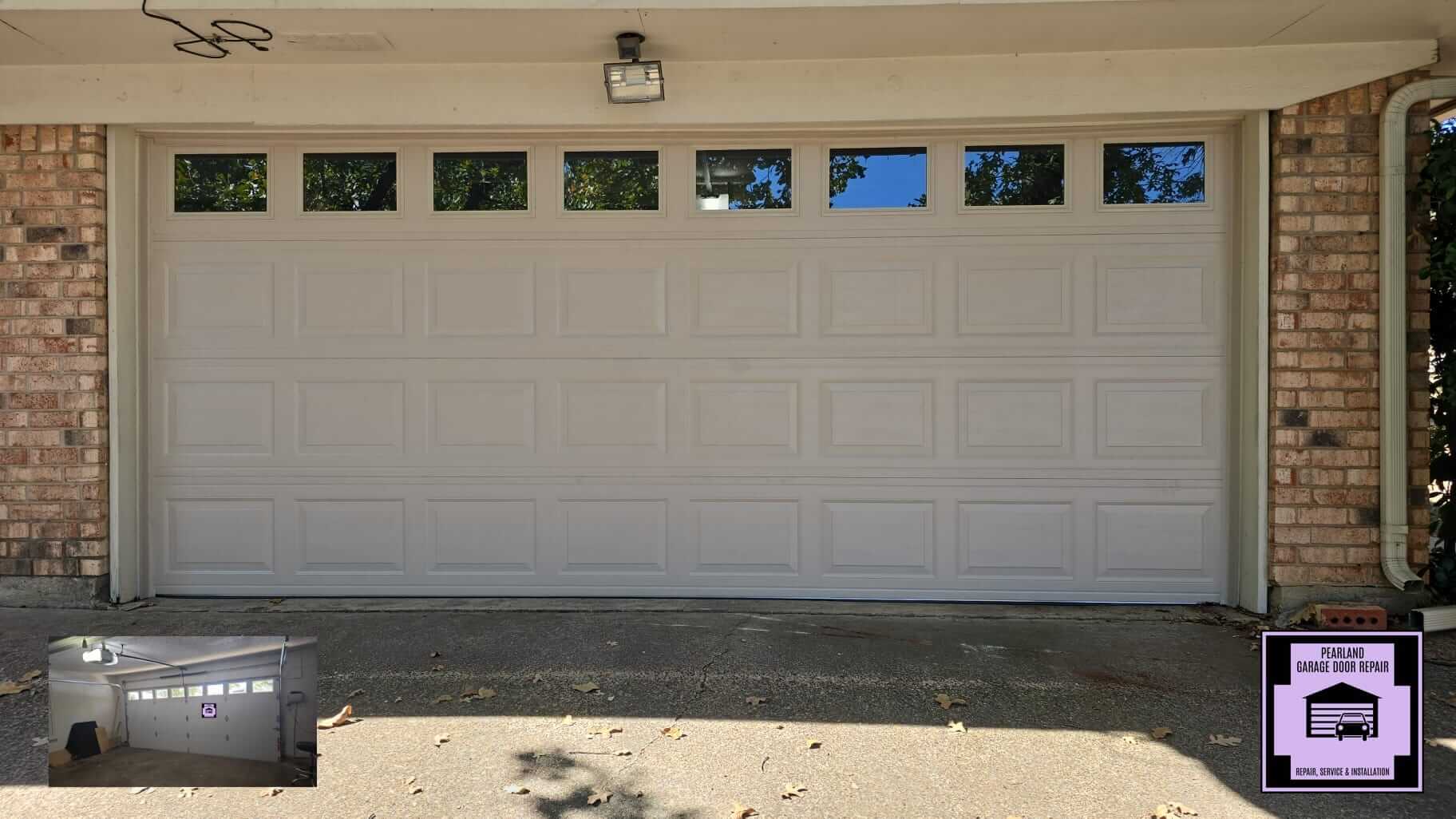 almond-color-steelback-garage-door-with-windows-install